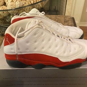 Authentic retro Jordan red white and black